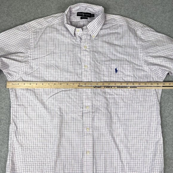 Ralph Lauren Mens Button‎ Up Shirt Size 16.5 34/35 Yarmouth Plaid Long Sleeve - Picture 10 of 11